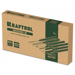 KRAFTOOL Grand-6 6 предм., набор токарных резцов по дереву (18368)