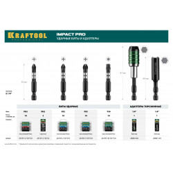 KRAFTOOL Impact PH2, 50 мм, 2 шт, ударные биты (26191-2-50-S2)