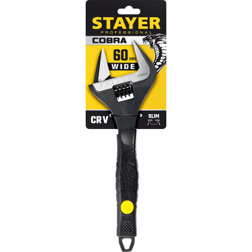 STAYER COBRA, 300/60 мм, разводной ключ, Professional (27264-30)