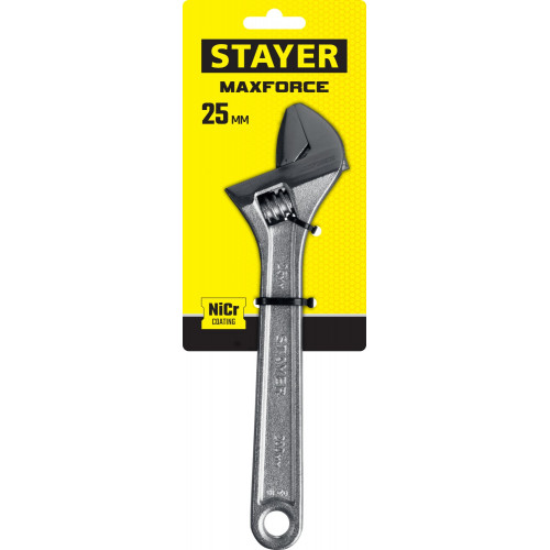 STAYER MAXFORCE, 200/25 мм, разводной ключ (2725-20)