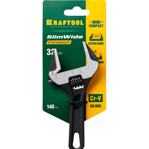 KRAFTOOL SlimWide Compact, 140/33 мм, разводной ключ (27266-20)