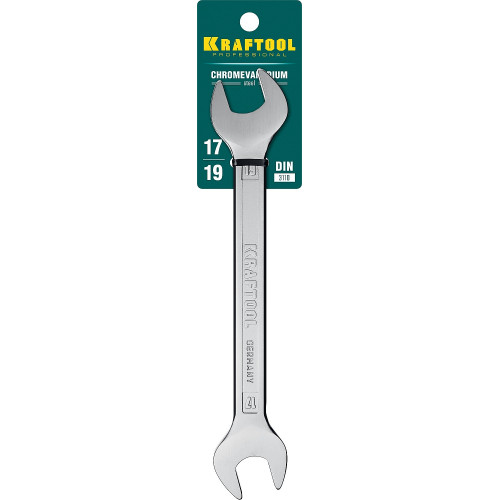 KRAFTOOL 17 х 19 мм, рожковый гаечный ключ (27033-17-19)
