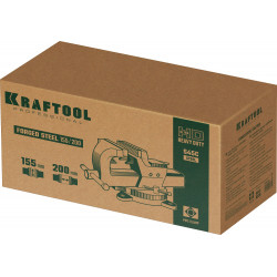 KRAFTOOL FORGE--155/200, с регулировкой компенсации люфта, кованые стальные тиски (32700-200)