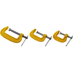 STAYER SG-3, 25-50-75 мм, 3 шт, набор чугунных струбцин G (3212-H3)