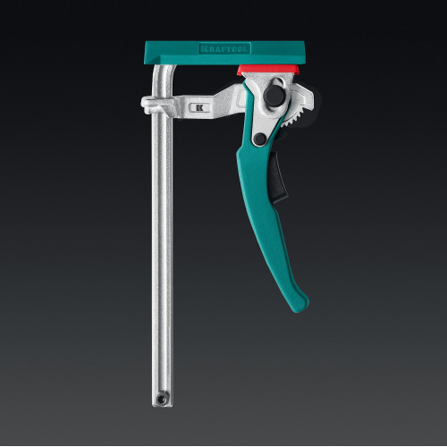 KRAFTOOL KRAFTFLEX, KLT-160, 160/60 мм, универсальная, цельнокованая, рычажная, быстрозажимная, в T-track струбцина (32331-160)