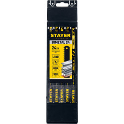 STAYER Bimetal-24, 24 TPI, 300 мм, 1 шт, биметаллическое полотно по металлу, Professional (15932-24)