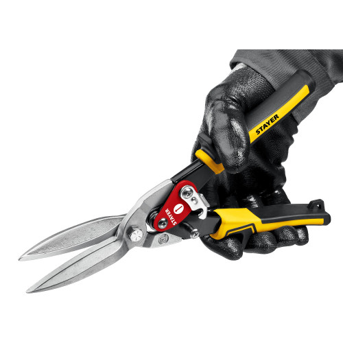 STAYER Cobra, 290 мм, прямые удлинённые ножницы по металлу (23055-29)
