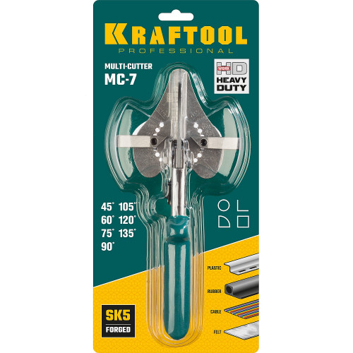 KRAFTOOL MC-7, угловые ножницы для пластмассовых и резиновых профилей (23372)