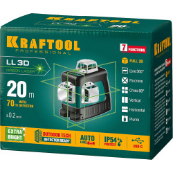KRAFTOOL LL 3D, лазерный нивелир (34641)