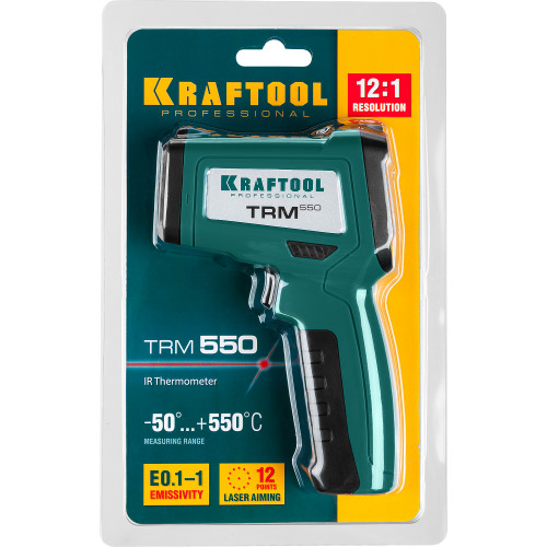 KRAFTOOL TRM-550, -50° +550°С, пирометр инфракрасный (45705-550)
