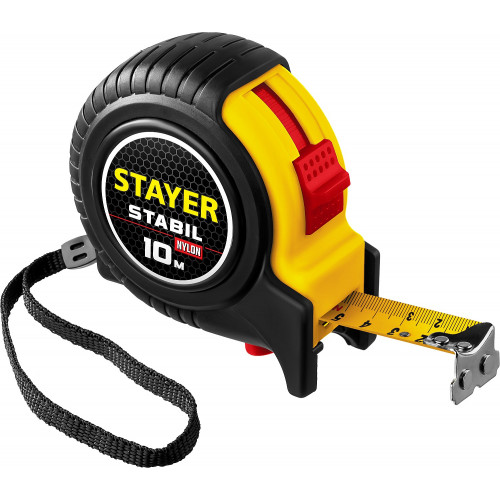 STAYER Stabil, 10 м х 25 мм, рулетка, Professional (34131-10)