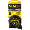 STAYER BlackMax, 8 м х 25 мм, рулетка с двумя фиксаторами, Professional (3410-08)