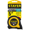 STAYER Leader, 5 м х 25 мм, рулетка с автостопом, Professional (3402-5)