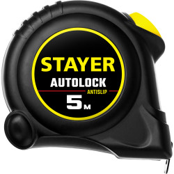 STAYER AutoLock, 5 м х 19 мм, рулетка с автостопом (2-34126-05-19)