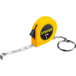 STAYER Mini, 1 м х 6 мм, рулетка-брелок (34140-1)