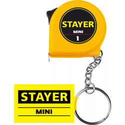 STAYER Mini, 1 м х 6 мм, рулетка-брелок (34140-1)