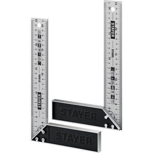 STAYER 250 мм, столярный угольник, Professional (3431-25)