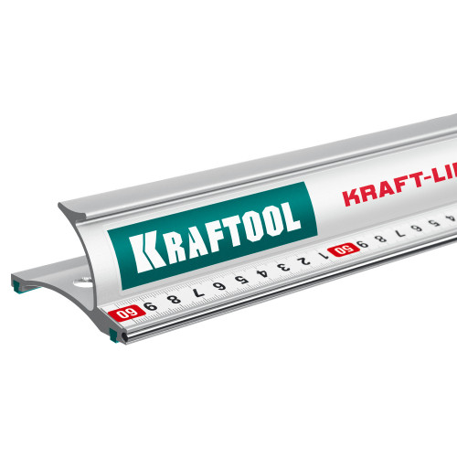 KRAFTOOL KRAFT-LINE, 0.6 м, усиленная алюминиевая линейка со стальной направляющей (34275-60)