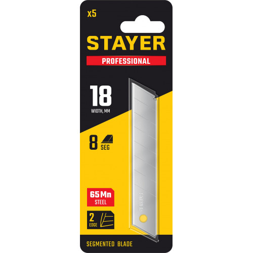 STAYER 18 мм, 5 шт, сегментированные лезвия, Professional (0915-S5)
