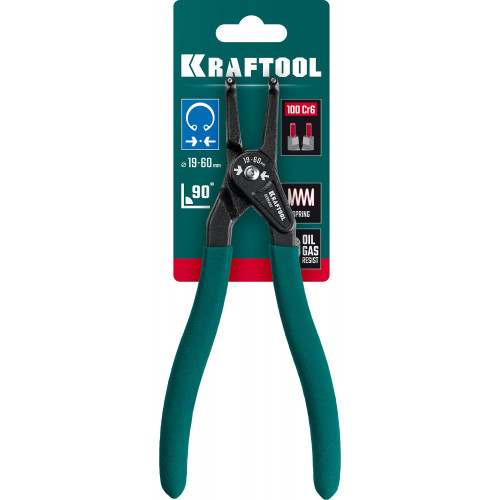 KRAFTOOL 180 мм, изогнутые губки, внутренний, съемник стопорных колец (22812-2)
