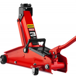STAYER R-33 RED FORCE, 3 т, 135 - 400 мм, подкатной домкрат с увеличенным подъемом, Professional (43154-3)