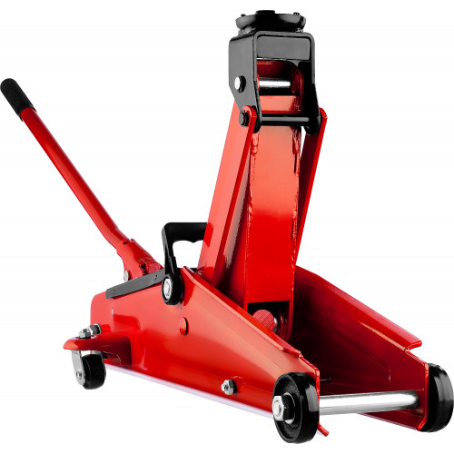 STAYER R-33 RED FORCE, 3 т, 135 - 400 мм, подкатной домкрат с увеличенным подъемом, Professional (43154-3)