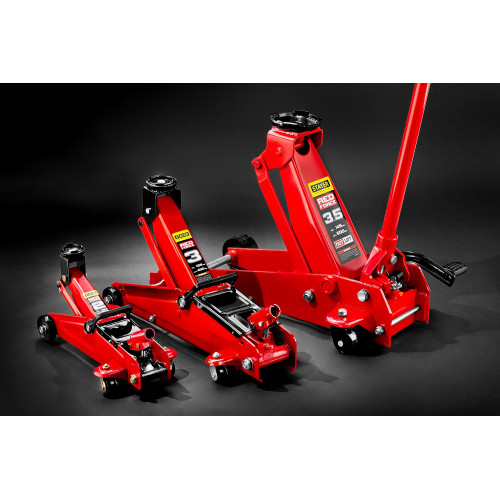STAYER R-22 RED FORCE, в кейсе, 2 т, 125 - 320 мм, подкатной домкрат для легковых а/м, Professional (43152-2-K)