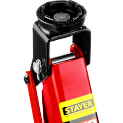 STAYER R-28 RED FORCE, 2 т, 130 - 350 мм, подкатной домкрат для легковых а/м, Professional (43153-2)