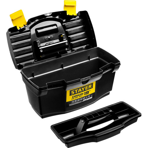 STAYER ORION-19, 480 х 250 х 240 мм, (19″), пластиковый ящик для инструментов (38110-18)