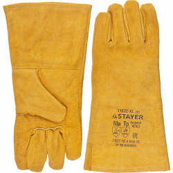 STAYER PROFI 350 мм, XL (10), с подкладкой, спилковые, для сварки и тяжелых механических работ, термостойкие краги, Professional (11332-XL)