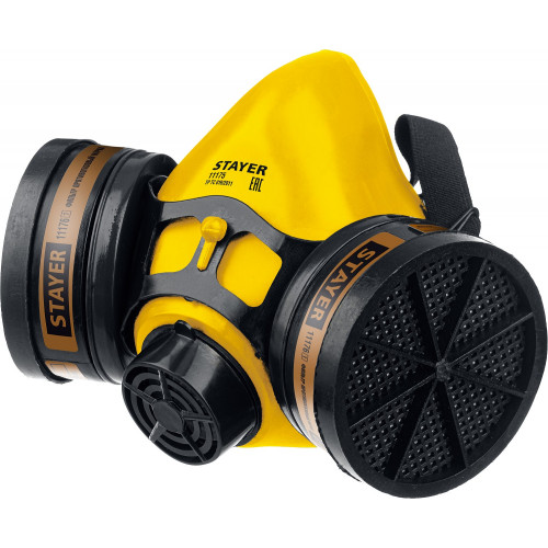STAYER HF-6000, два фильтра A1 в комплекте, респиратор противогазовый, Professional (11175)