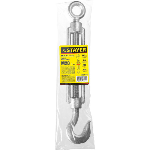STAYER DIN 1480, М20, 1 шт, талреп крюк-кольцо (30515-20)