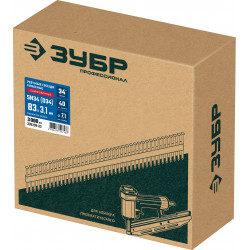 ЗУБР SN34 (D34) 83 х 3.1 мм, реечные гвозди рифленые оцинкованные, 3000 шт (305399-83)