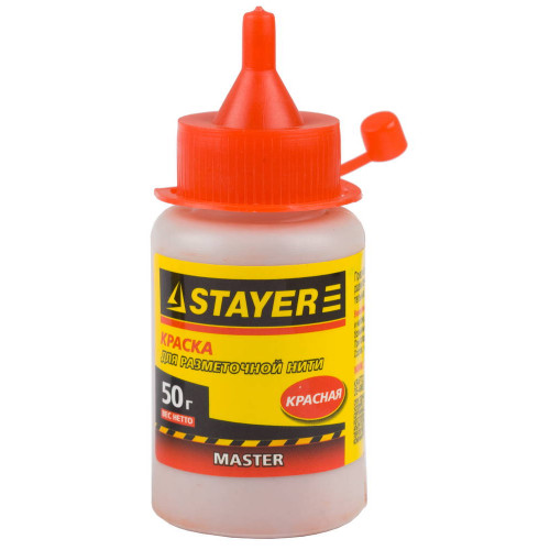 STAYER 50 г, красная краска для малярных разметочных шнуров (0640-2)