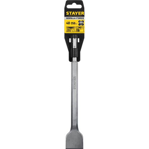 STAYER Gorilla Force, 40 х 250 мм, SDS-Plus, плоское изогнутое зубило, Professional (29354-40-250)