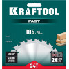 KRAFTOOL Fast, 185 х 20 мм, 24Т, пильный диск по дереву (36950-185-20)