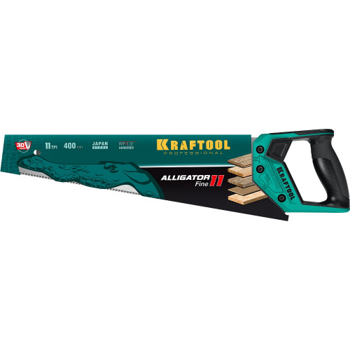 KRAFTOOL Alligator Fine 11, 400 мм, ножовка для точного реза (15203-40)