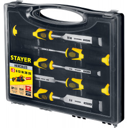 STAYER Hercules, 5 предм., набор стамесок-долот, Professional (18205-H5)