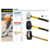 STAYER 450 г, чёрная, резиновая киянка, Professional (2054-65)