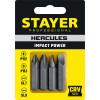 STAYER Hercules, 36 мм, 4 шт, биты для ударной отвертки, Professional (25667-S4)