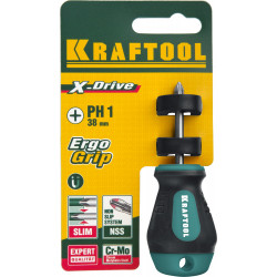 KRAFTOOL Х-Drive, PH1 x 38, отвертка (250072-1-038)