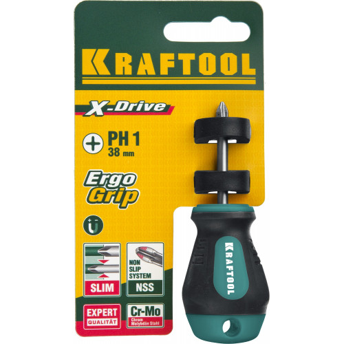 KRAFTOOL Х-Drive, PH1 x 38, отвертка (250072-1-038)