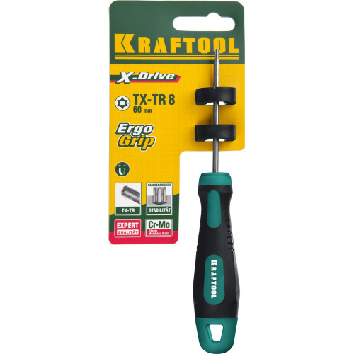 KRAFTOOL Х-Drive, TX HOLE8 x 60, отвертка (250077-8-060)