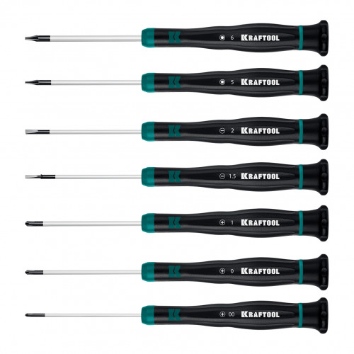 KRAFTOOL Precision 7, 7 предм., Набор отверток (25686)