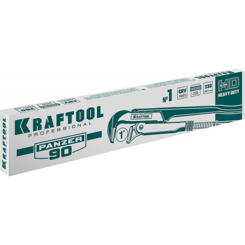 KRAFTOOL PANZER-90, №1, 1″, 330 мм, трубный ключ с прямыми губками (2734-10)