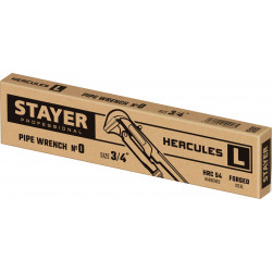 STAYER Hercules-L, №0, 3/4″,280 мм, трубный ключ с прямыми губками (27331-0)