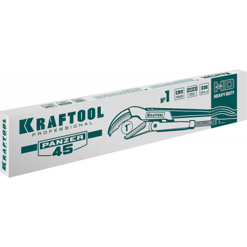 KRAFTOOL PANZER-45, №1, 1″, 330 мм, трубный ключ с изогнутыми губками (2735-10)