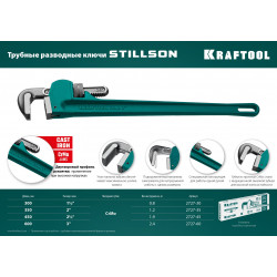KRAFTOOL STILLSON, 1.5″, 300 мм, трубный разводной ключ (2727-30)