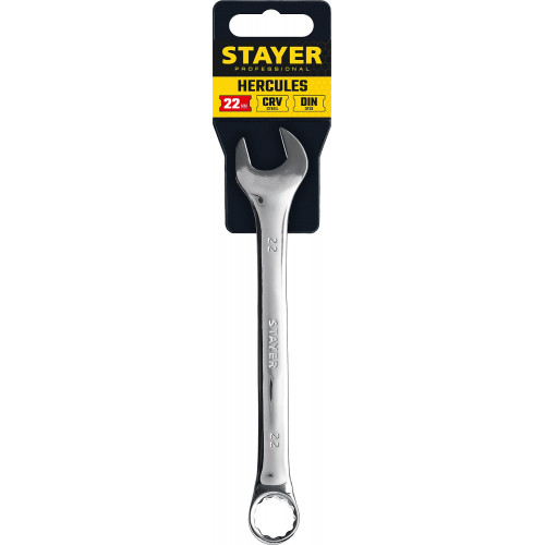 STAYER HERCULES, 22 мм, комбинированный гаечный ключ, Professional (27081-22)