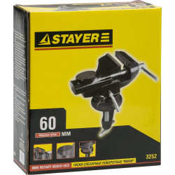 STAYER HERCULES, 60 мм, настольные тиски для точных работ, Professional (3252)